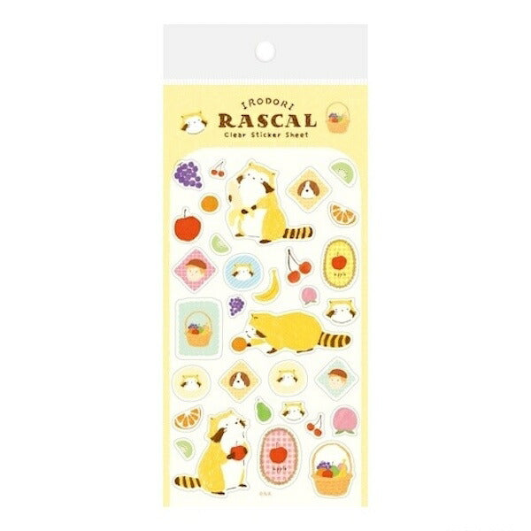 ラスカル×古川紙工 透明シールシート 4種類セット