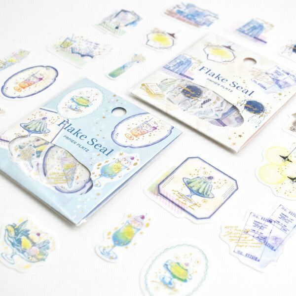 nonnlala 金箔入りフレークシール 2種類セット