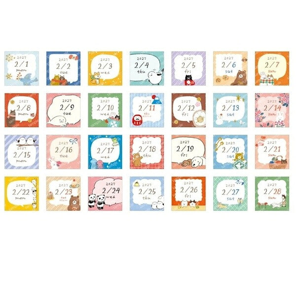 箱入りミニカレンダー 吹き出し 2027