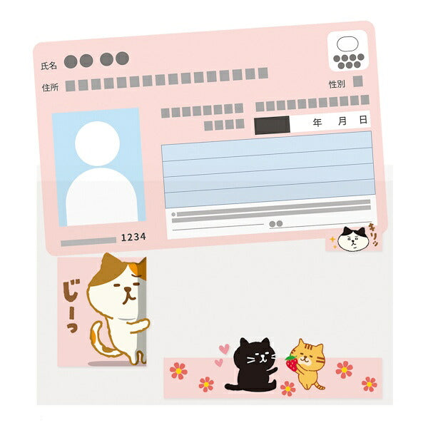 マイナカードクリアケース 顔隠し ねこ