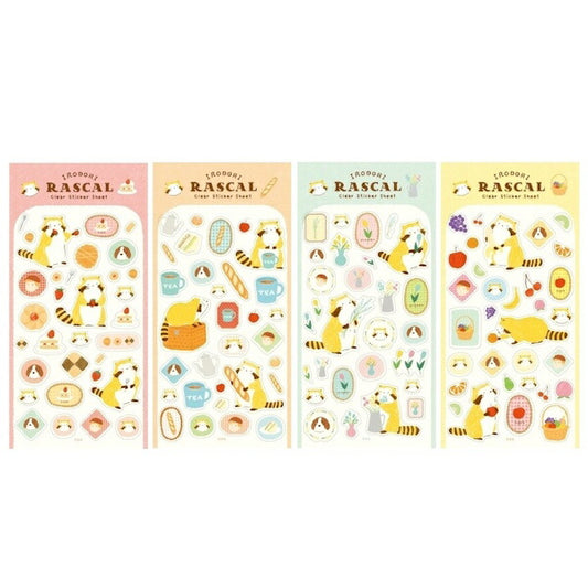 ラスカル×古川紙工 透明シールシート 4種類セット
