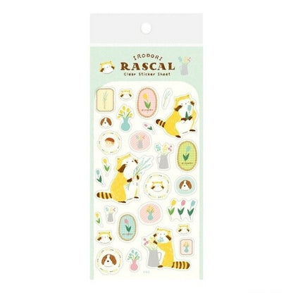 ラスカル×古川紙工 透明シールシート 4種類セット