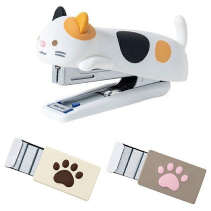 シリコンカバーホッチキス しりこん みけねこ ホッチキス針+シリコンカバー セット