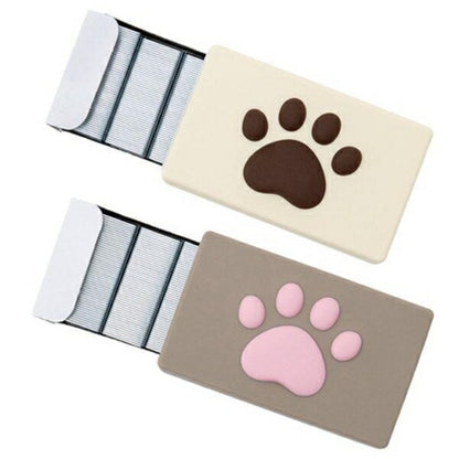 ホッチキス針+シリコンカバー しりこん ねこのあし ピンク ブラウン セット