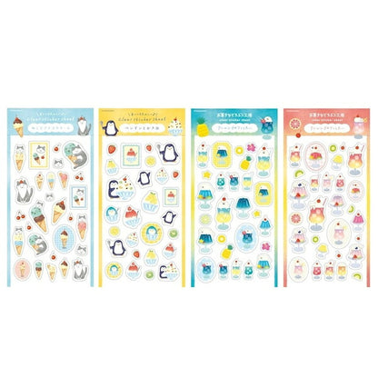 古川紙工 夏限定デザイン 透明シールシート 4種類セット