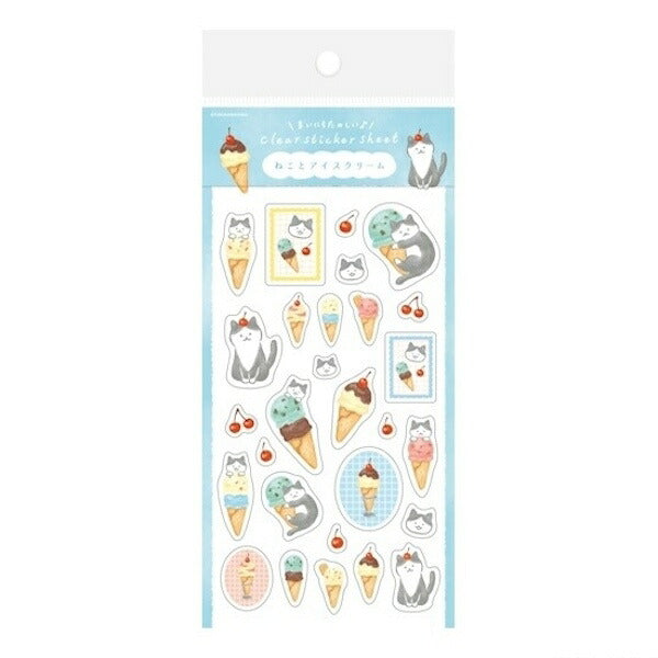 古川紙工 夏限定デザイン 透明シールシート 4種類セット