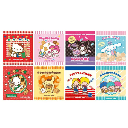 古川紙工 サンリオキャラクターズおやつパーティー メモパッド 8種類セット