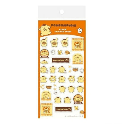 古川紙工 サンリオキャラクターズおやつパーティー 透明シールシート 8種類セット