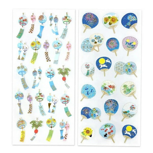 夏 夏いろ和風シール 2種類セット