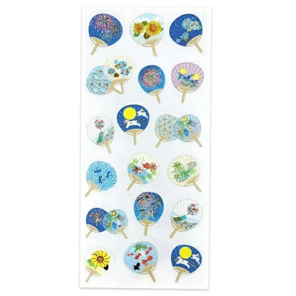 夏 夏いろ和風シール 2種類セット