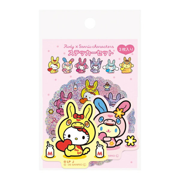 RODY × サンリオキャラクターズ ステッカーセット 3種類セット