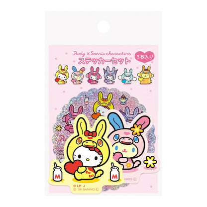 RODY × サンリオキャラクターズ ステッカーセット 3種類セット