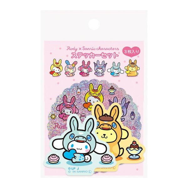 RODY × サンリオキャラクターズ ステッカーセット 3種類セット