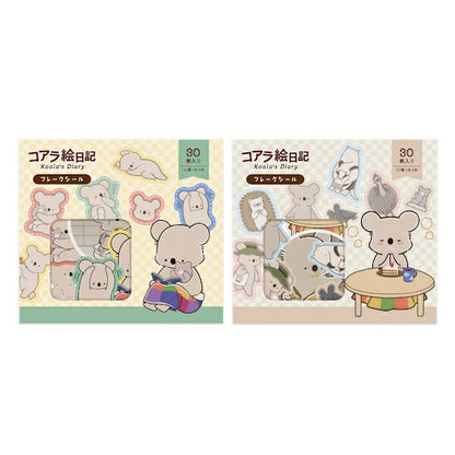 コアラ絵日記 フレークシール 2種類セット