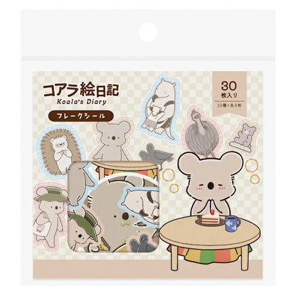 コアラ絵日記 フレークシール 2種類セット