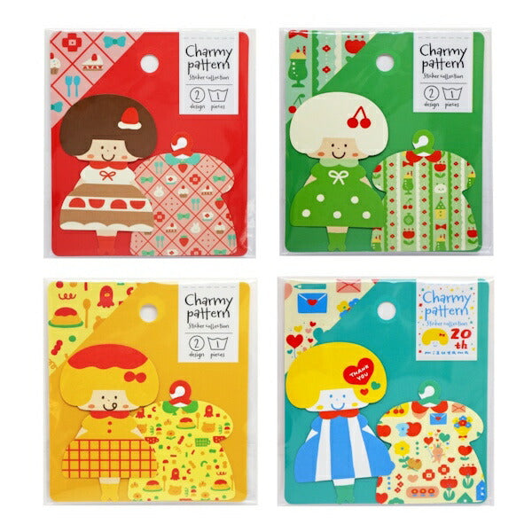 mizutama Charmy patternステッカーセット 4種類セット