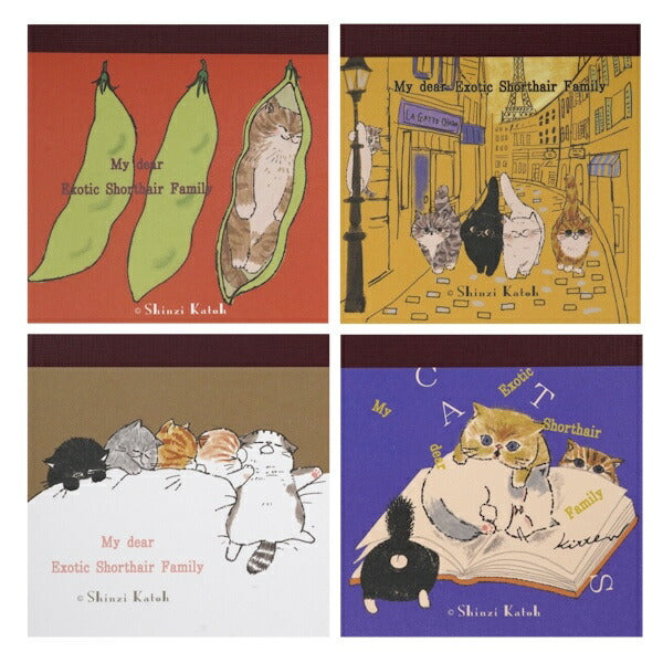 My dear cats ブロックメモ 4種類セット