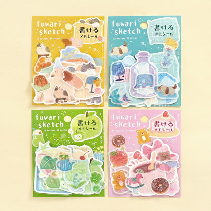 メモシール fuwariスケッチ 4種類セット