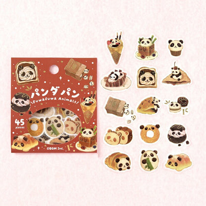 フレークシール 箔押し ふわふわanimals Vol.2 4種類セット