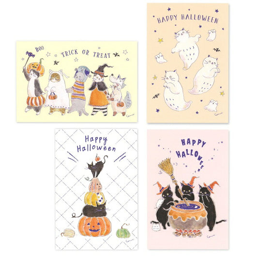 トコロコムギ ハロウィン ポストカード 4種類セット