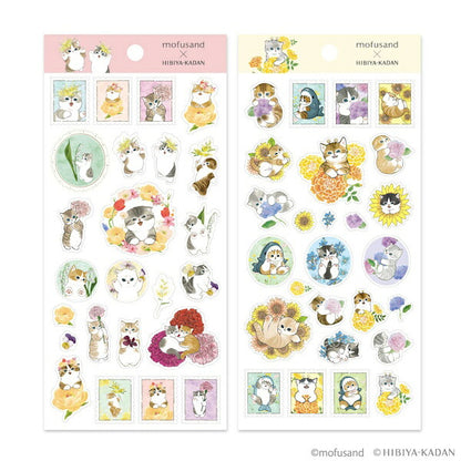 【予約商品9月末発送予定】mofusand × 日比谷花壇 コットンシール 2種類セット