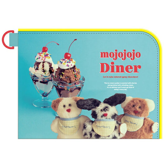 mojojojo Diner フラットポーチ ブルー