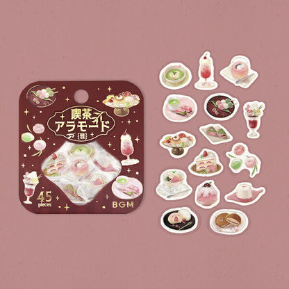 フレークシール 箔押し 喫茶アラモード・雅 4種類セット