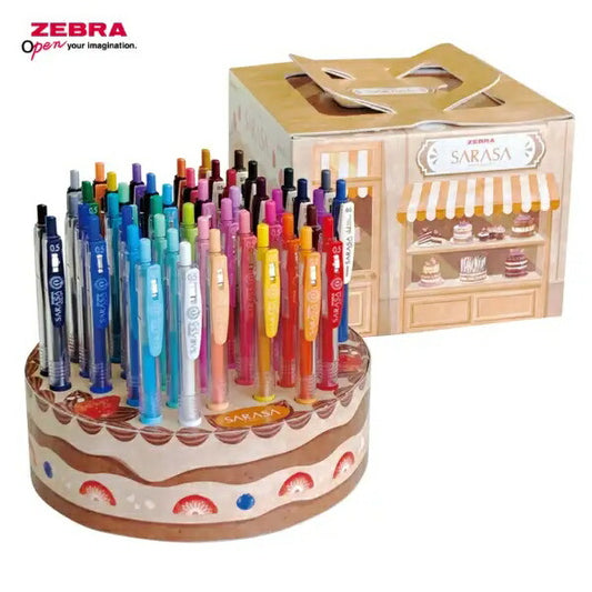 サラサクリップ48本 ケーキ型 ペン立てセット