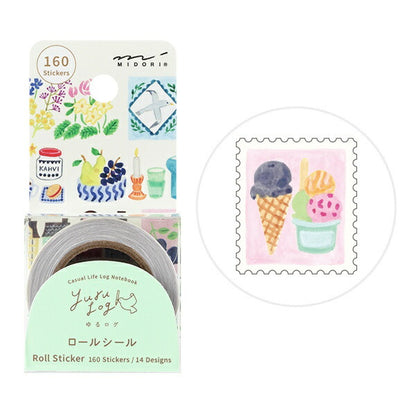 ゆるログ ロールシール 切手柄