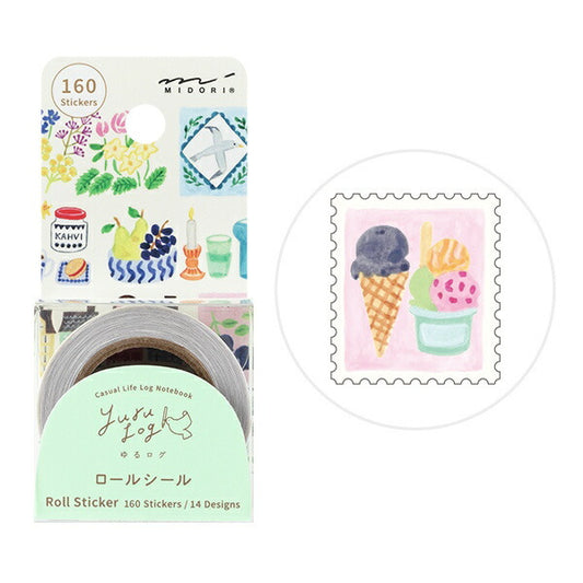 ゆるログ ロールシール 切手柄