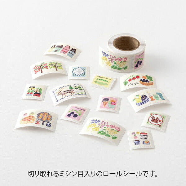 ゆるログ ロールシール 切手柄
