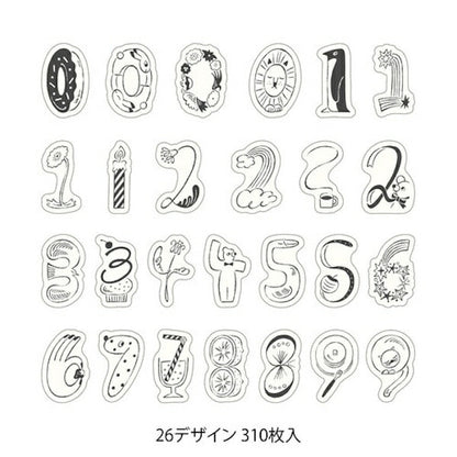 ゆるログ ロールシール 数字柄