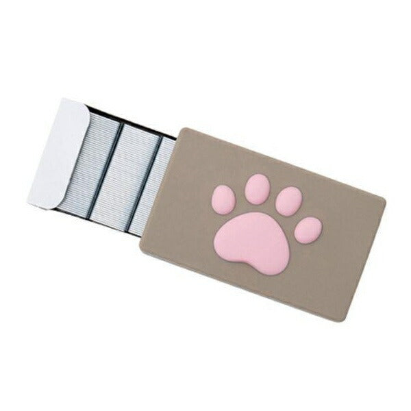 ホッチキス針+シリコンカバー しりこん ねこのあし ピンク ブラウン セット