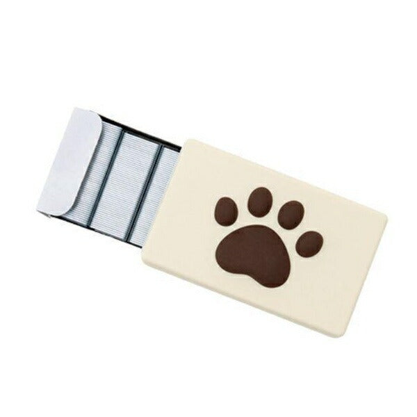 ホッチキス針+シリコンカバー しりこん ねこのあし ピンク ブラウン セット