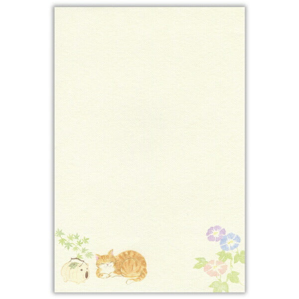 便箋 ねころび 猫と夏の庭