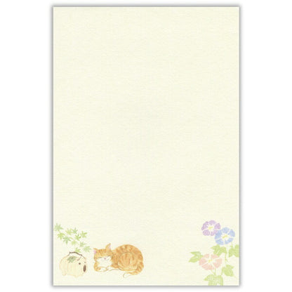 便箋 ねころび 猫と夏の庭