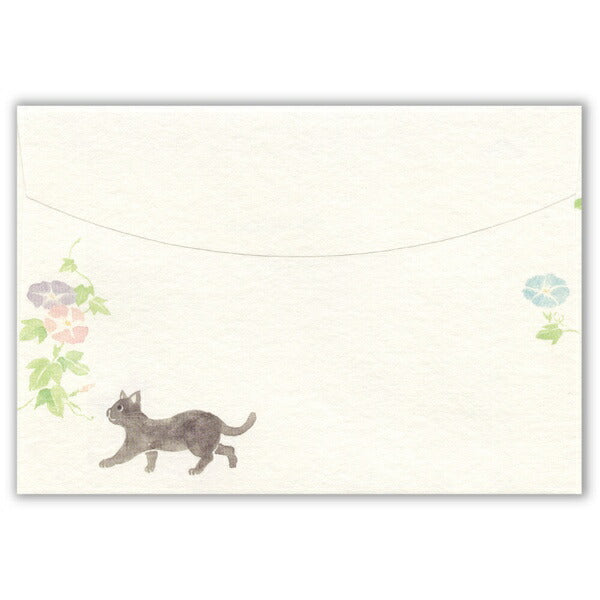 封筒 ねころび 猫と夏の庭