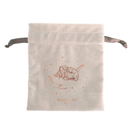 くらはしれい ベロア巾着 ホワイト