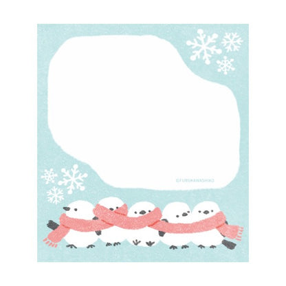 メモパッド 雪とことり