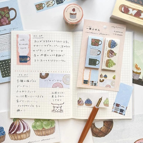 一筆ふせん MY FAVORITE MUGS･three o'clock