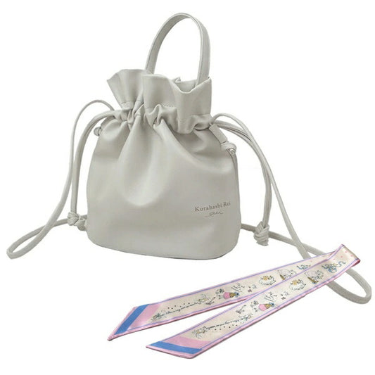 くらはしれい 巾着サコッシュスカーフ付き IVO