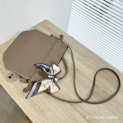 くらはしれい 巾着サコッシュスカーフ付き BRN