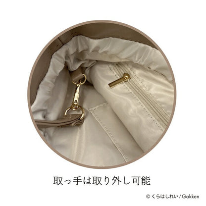 くらはしれい 巾着サコッシュスカーフ付き BRN