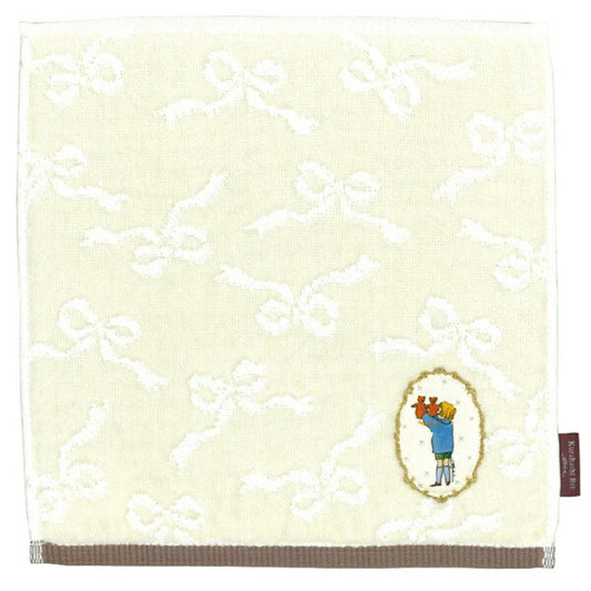 くらはしれい プリントアップリケハンカチ BEG