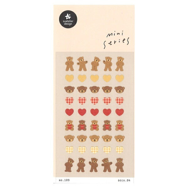 スワテリエ ミニステッカー deco04 クマとハート