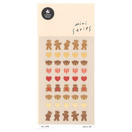 スワテリエ ミニステッカー deco04 クマとハート